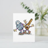 Carte Postale Verrouiller n clé (Debout devant)