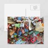 Carte Postale Verrous d'amour (3) (Devant / Derrière)