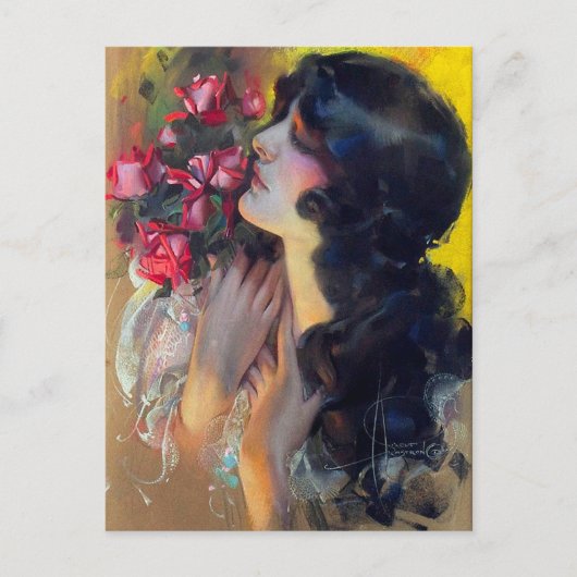 Carte Postale vers 1910 rêve de rose (Devant)