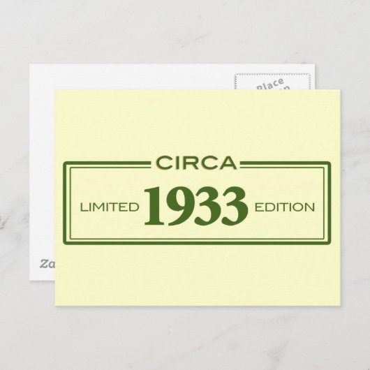 Carte Postale vers 1933 (Devant / Derrière)