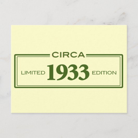 Carte Postale vers 1933 (Devant)