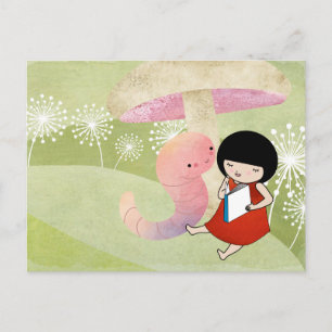 Carte Postale Vers de livre