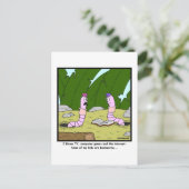 Carte Postale Vers de livre : Cartoon de ver (Debout devant)