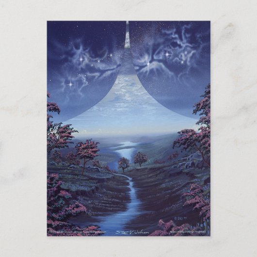 Carte Postale Vers l'aube sur le monde des anneaux (Devant)