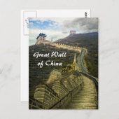 Carte Postale Vers le haut de la Grande Muraille (Devant / Derrière)