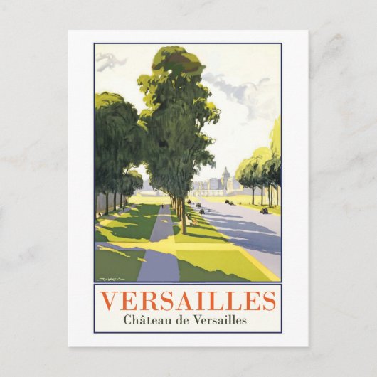 Carte Postale Versailles, le Parc et le Château (Devant)