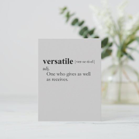 Carte Postale Versatile (définition) (Debout devant)