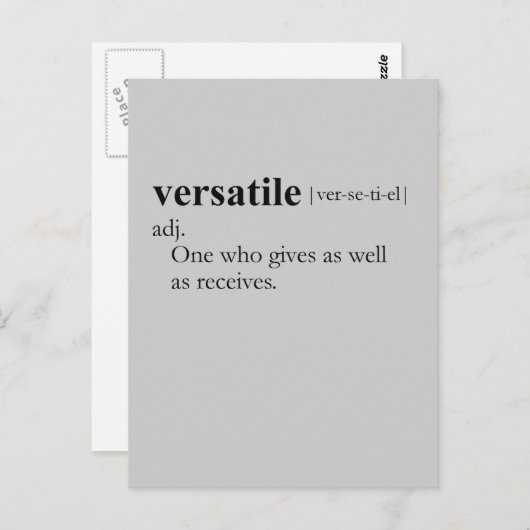 Carte Postale Versatile (définition) (Devant / Derrière)