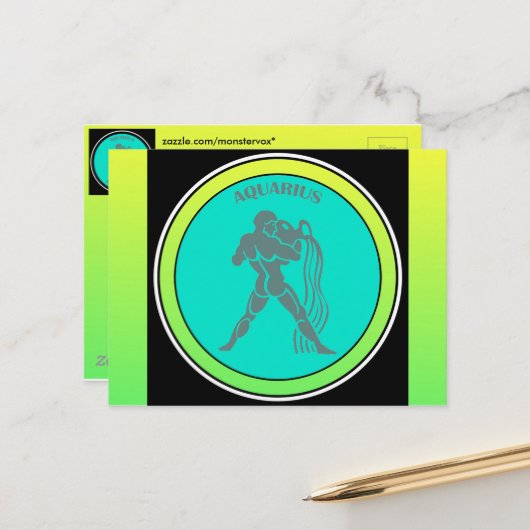 Carte postale Verseau (Devant/Arrière en situation)