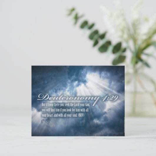 Carte postale Verset Bible (Debout devant)