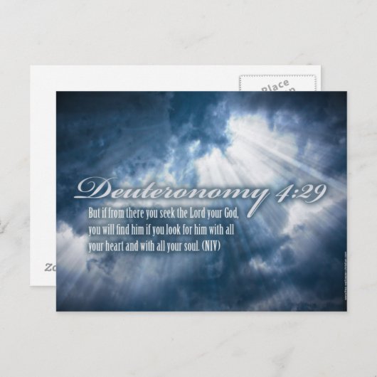 Carte postale Verset Bible (Devant / Derrière)