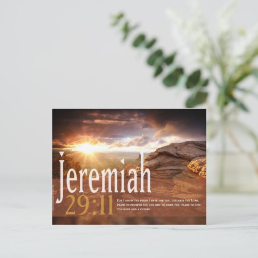 Carte postale Verset Bible (Debout devant)