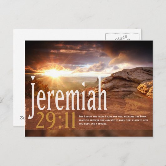 Carte postale Verset Bible (Devant / Derrière)