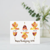 Carte Postale Verset biblique de Thanksgiving Grateful Thankful  (Debout devant)