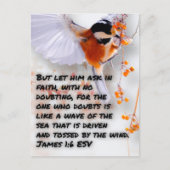 Carte postale verset biblique Jacques 1:6 (Devant)