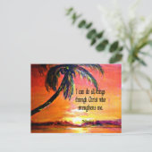 Carte Postale verset biblique, Philippiens 4:13, (Debout devant)