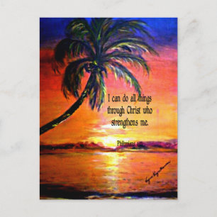 Carte Postale verset biblique, Philippiens 4:13
