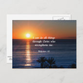 Carte Postale verset biblique, Philippiens 4:13 (Devant / Derrière)