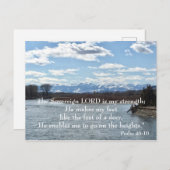 Carte postale verset biblique Psaume 46:10 (Devant / Derrière)