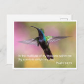 Carte Postale verset biblique - Psaume 94 verse 19 (Devant / Derrière)