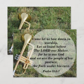 Carte Postale Verset biblique Psaume 95:6-7 Adorons le Seigneur (Devant / Derrière)