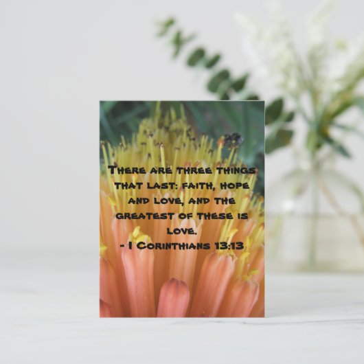 Carte Postale verset de la Bible (Debout devant)