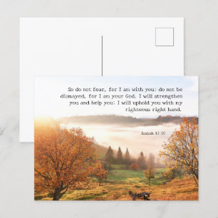 Carte Postale verset de la bible Inspiration personnalisée d'Isa