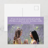 Carte Postale Verset de la Bible Spirituel Élégant Moderne (Devant / Derrière)