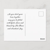 Carte Postale Verset de la Bible sur l'amour patient pour mariag (Dos)