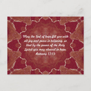 Carte Postale Versets de la Bible Citation Romains 15:13