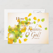 Carte Postale Versets de la Bible combien Precieux (Devant / Derrière)