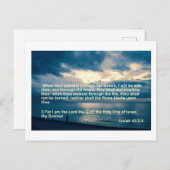 Carte Postale versets d'Ésaïe 43 - aide et confort (Devant / Derrière)