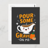 Carte Postale Versez Un Peu De Gravité Sur Moi Thanksgiving Turq (Devant / Derrière)