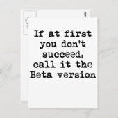 Carte Postale Version bêta (Devant / Derrière)