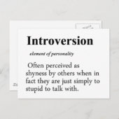 Carte Postale Version du type de définition d'introduction (Devant / Derrière)