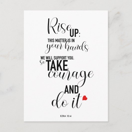 Carte Postale Version longue du devis "Rise Up" (Devant)