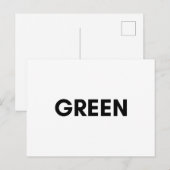 Carte Postale vert (Devant / Derrière)