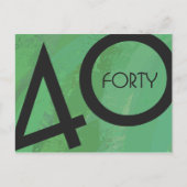 Carte Postale Vert 40 Décennie Anniversaire (Devant)