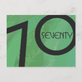 Carte Postale Vert 70 Décennie Anniversaire (Devant)