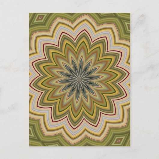 Carte Postale Vert Abstrait (Devant)