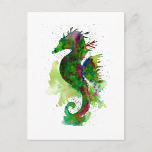 Carte Postale Vert aquarelle