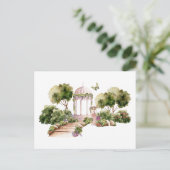 Carte Postale Vert aquarelle délicieux mariage de jardin (Debout devant)