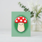 Carte Postale Vert champignons mignons (Debout devant)