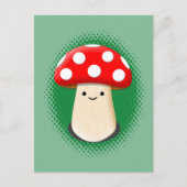 Carte Postale Vert champignons mignons (Devant)