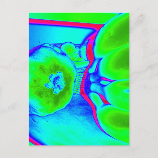 Carte Postale vert de fruits fluorés (Devant)