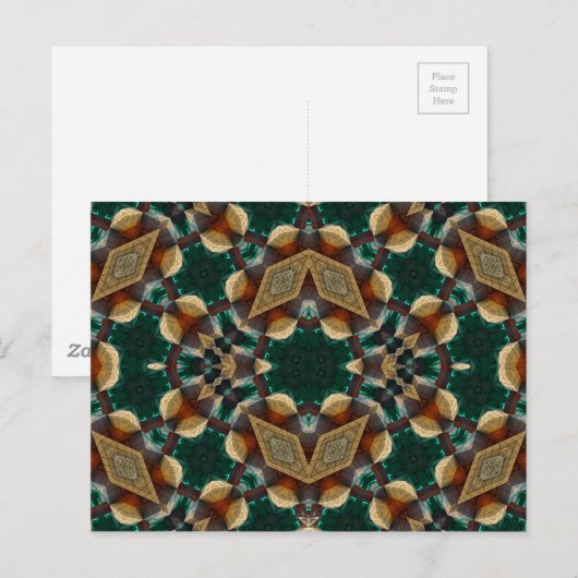 Carte Postale Vert dimensionnel (Devant / Derrière)