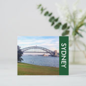 Carte Postale vert du port de sydney (Debout devant)
