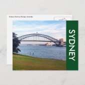 Carte Postale vert du port de sydney (Devant / Derrière)