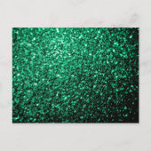 Carte Postale Vert émeraude paillettes scintillantes (Devant)