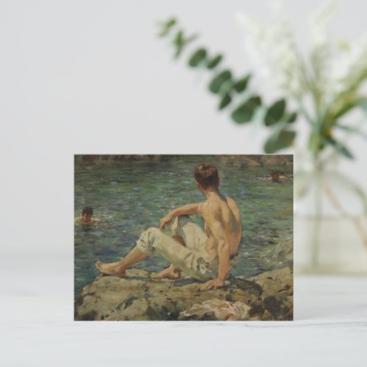 Carte Postale Vert et or par Henry Scott Tuke (Debout devant)